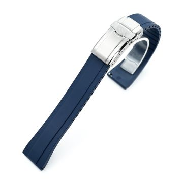 StrapXPro - DT01U Quick Release Universal Cut To Fit FKM Rubber Strap, Navy Blue - 22mm