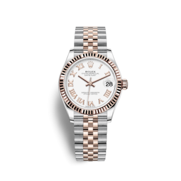 Rolex Datejust 31 Stainless Steel/ Rose Gold / Fluted / White - Roman / Jubilee