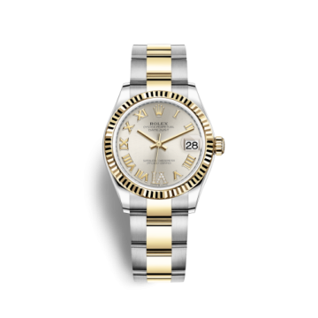 Rolex Datejust 31 Stainless Steel / Yellow Gold / Fluted / Silver - Roman / Oyster