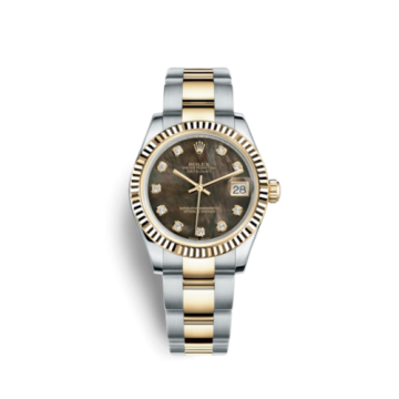 Rolex Datejust 31 Rolesor Yellow Fluted / Oyster/ Black MOP