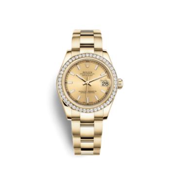 Rolex Datejust 31 Yellow Gold Diamond / Oyster / Champagne