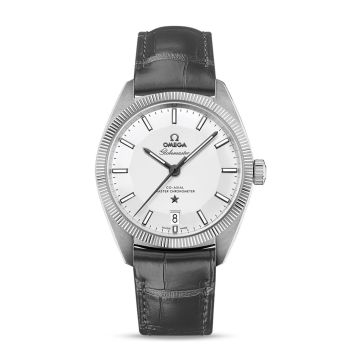 Omega Globemaster Stainless Steel / Silver / Leather