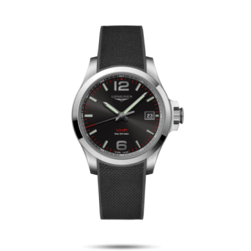 Longines Conquest V.H.P. 41 Stainless Steel / Black / Rubber