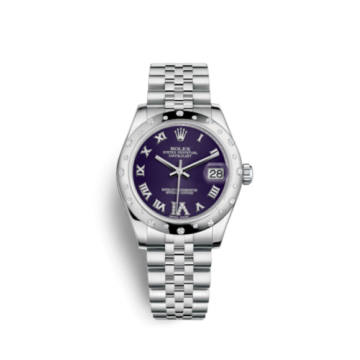 Rolex Datejust 31 Stainless Steel Domed Diamond / Jubilee / Purple - Roman