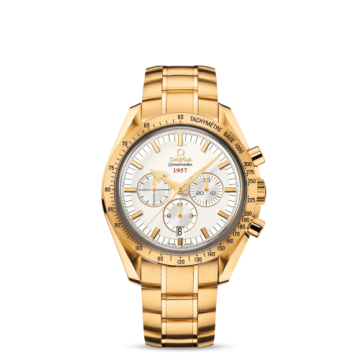 Omega Speedmaster Broad Arrow 1957 Yellow Gold / Silver / Bracelet