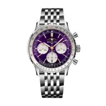 Breitling Navitimer  B01 Chronograph 43 Stainless Steel / Purple / Cortin