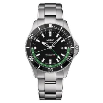 Mido Ocean Star GMT Stainless Steel / Black =Green / Bracelet
