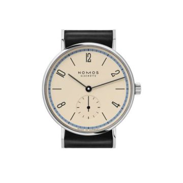 Nomos Glashütte Tangente 33 A Century of Bauhaus Blue