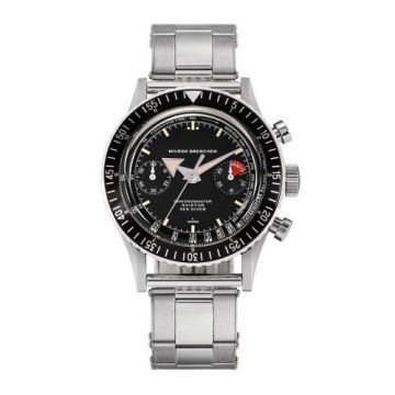 Nivada Grenchen Chronomaster Aviator Sea Diver Manual Stainless Steel / Black / Oyster