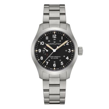 Hamilton Khaki Field Mechanical Power Reserve Stainless Steel / Black / Bracelet
