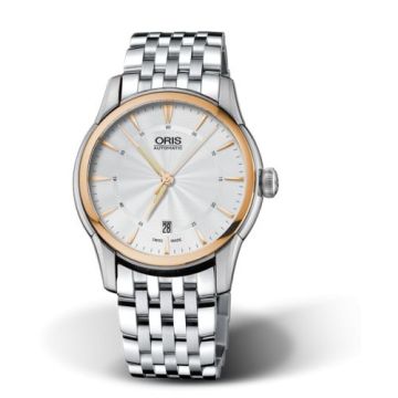 Oris Artelier Date 40.5 Stainless Steel - Rose Gold / Silver / Bracelet