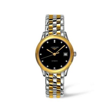 Longines Flagship 35.6 Automatic Two Tone Black Diamond