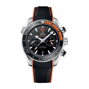 Omega Seamaster Planet Ocean 600M Co-Axial 45.5 Master Chronometer Chronograph Stainless Steel / Orange / Rubber