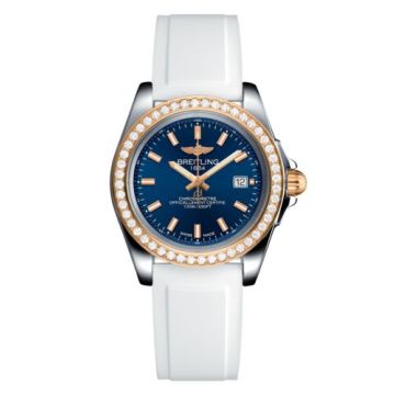 Breitling Galactic 32 Sleek Edition Stainless Steel / Rose Gold / Diamond / Horizon Blue / Rubber