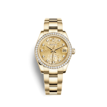 Rolex Datejust 31 Yellow Gold Diamond / Oyster / Champagne Computer