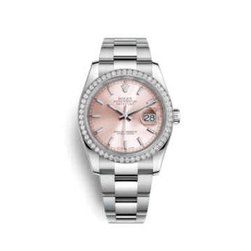 Rolex Datejust 36 Stainless Steel Diamond / Oyster / Pink