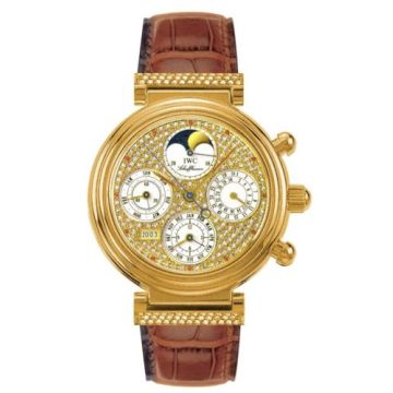 IWC Schaffhausen Da Vinci Perpetual Red Gold / Diamond / Paved / English