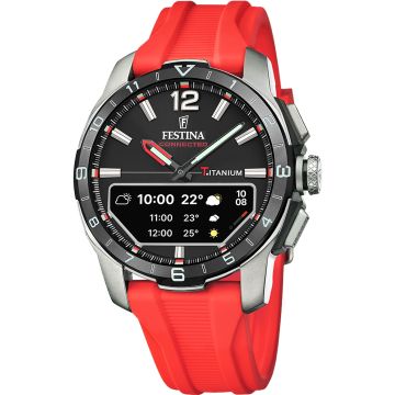 Festina Connected D Titan Back / Red Ø 44 mm