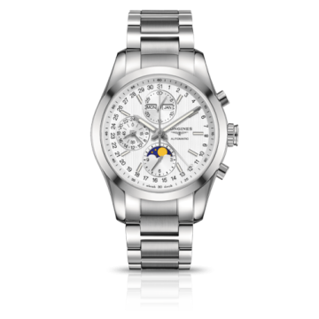 Longines Conquest Classic Moonphase Stainless Steel / Silver / Bracelet