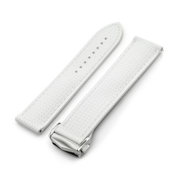 Off White FKM37 Rubber Q.R. Deployant Watch Band, 20mm or 22mm - 22mm