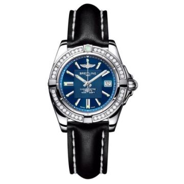 Breitling Galactic 32 Stainless Steel / Diamond / Metallica Blue / Calf