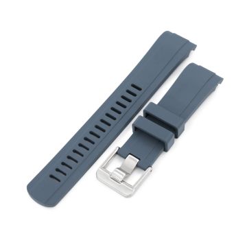 Crafter Blue - CB10 Grey Rubber Curved Lug Watch Band compatible with Seiko SKX007 - 10mm