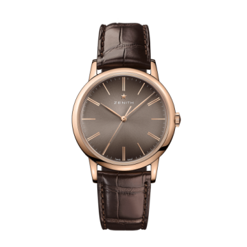 Zenith Elite Classic Rose Gold / Brown / Alligator