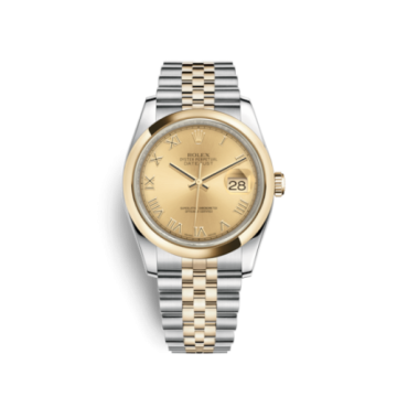 Rolex Datejust 36 Rolesor Yellow Domed / Jubilee / Champagne Roman