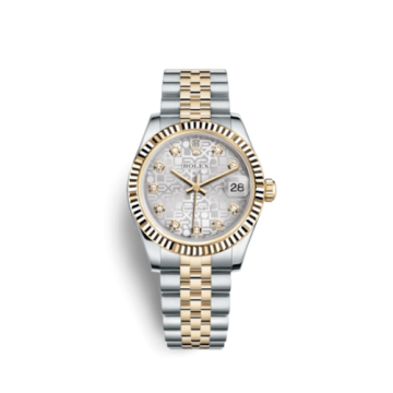 Rolex Datejust 31 Rolesor Yellow Fluted / Jubilee / Silver Computer