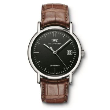 IWC Schaffhausen Portofino Automatic / Stainless Steel / Black / Strap
