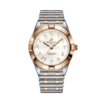 Breitling Chronomat 32 Stainless Steel - Red Gold / MOP - Arabic / Rouleaux