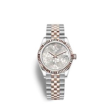 Rolex Datejust 31 Stainless Steel/ Rose Gold / Fluted / Silver - Floral / Jubilee