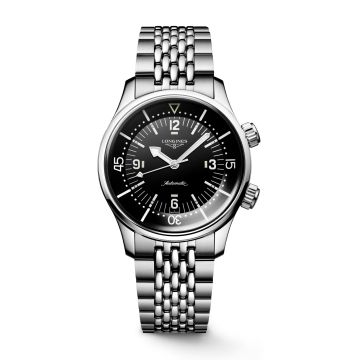 Longines Heritage Legend Diver 39 Stainless Steel / Black / Bracelet
