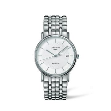 Longines Presence 38.5 Automatic Stainless Steel / White / Bracelet