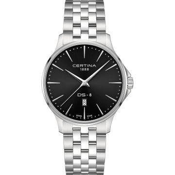 Certina DS-8 Gent Quartz Stainless Steel / Black / Bracelet