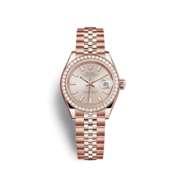 Rolex Lady-Datejust 28 Everose Diamond / Jubilee / Sundust