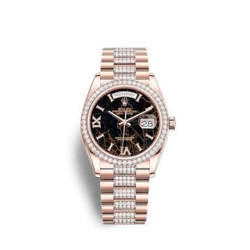 Rolex Day-Date 36 Everose Gold / Diamond / Eisenkiesel / President-Diamond
