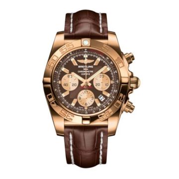 Breitling Chronomat 44 Rose Gold / Metallica Brown / Croco