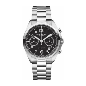Hamilton Khaki Pilot Pioneer Auto Chrono Black / Bracelet