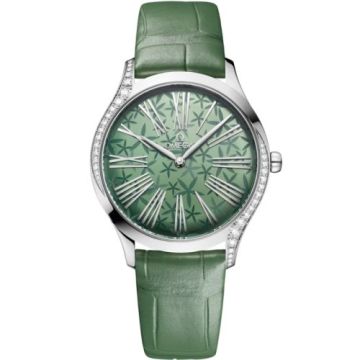 Omega De Ville Trésor 36 Stainless Steel / Green - Jasmine / Alligator