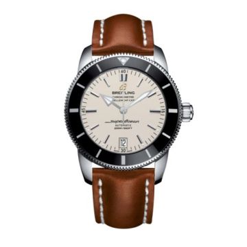 Breitling Superocean Heritage II 42 Stainless Steel / Black / Silver / Calf / Pin