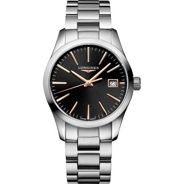 Longines Conquest Classic Quartz 34 Stainless Steel / Black