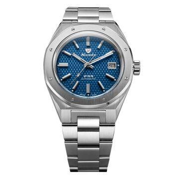 Nivada Grenchen F77 41 Blue Date 69041A77B