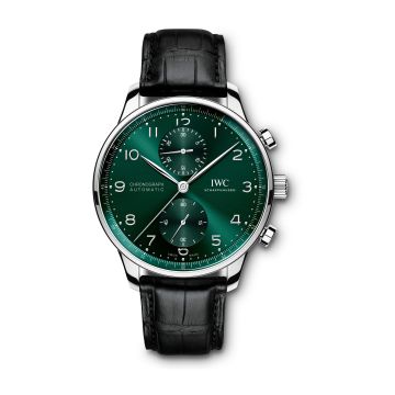 IWC Schaffhausen Portugieser Chronograph Stainless Steel / Green