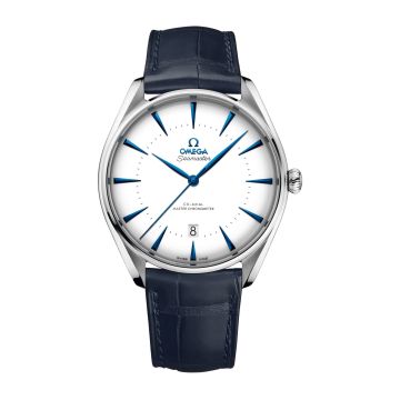 Omega Seamaster Master Co-Axial 39.5 Singapore Edition Stainless Steel / White / Alligator