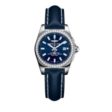 Breitling Galactic 29 Stainless Steel / Diamond / Horizon Blue / Calf