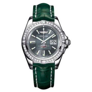 Breitling Galactic 41 Stainless Steel / Diamond / Tomcat Gray / Croco