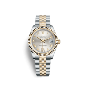Rolex Datejust 31 Rolesor Yellow Fluted / Jubilee / Silver Roman