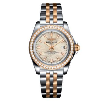 Breitling Galactic 32 Sleek Edition Stainless Steel / Rose Gold / Diamond / Pearl / Bracelet