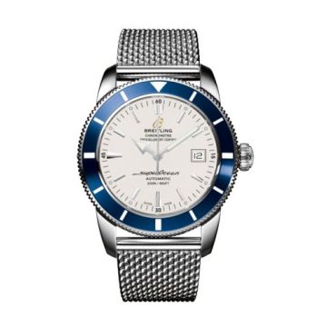 Breitling Superocean Heritage 42 Stainless Steel / Blue / Stratus Silver / Milanese